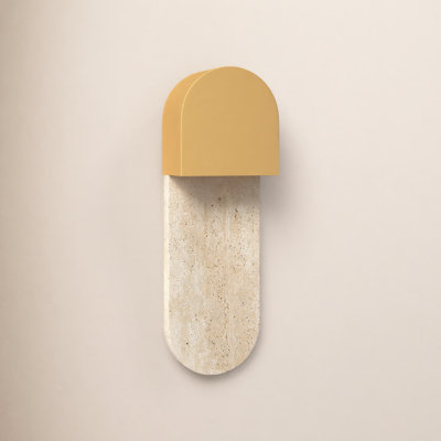 Single Light Steel Dimmable Flush Mounted Sconce