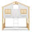 Twin Over Twin House Bunk Bed With Safety Guardrails And Ladder-1757440231