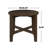 Round Solid Wood End Table, Dark Brown