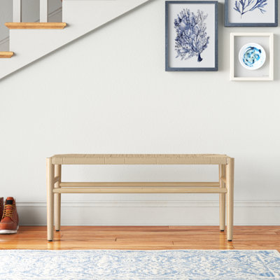 Mosquera Solid Wood Bench by Beachcrest Home
