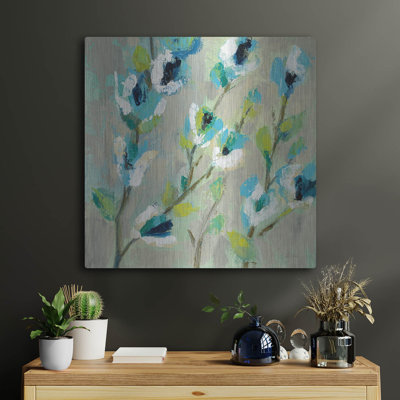 Art mural en métal luxueux «Whimsical Branch I» par Silvia Vassileva, art mural en métal