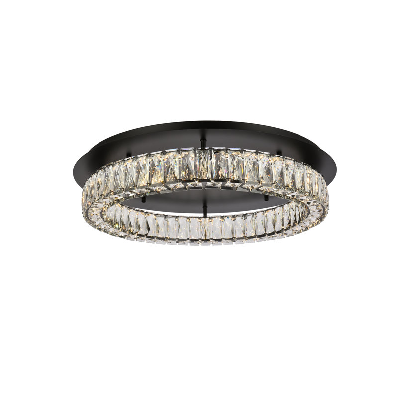 Plafonnier encastré à DEL 17,7 po Bodell, Noir, H 5,1 po x l 18 po x P 18 po, 22.5