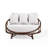Corbridge 37'' Wide Curved Bamboo Patio Daybed with Cushions-1933603290