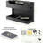 Black No Drill 2-Tier Wall Mount Bedside Organizer with Magnetic Hooks