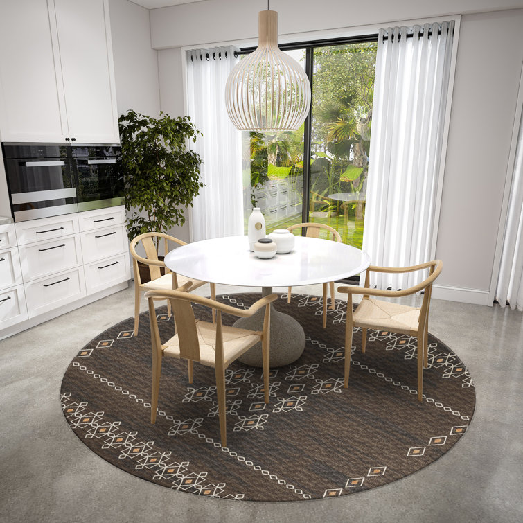 Anbar Chenille Washable Southwestern Indoor / Outdoor Rug