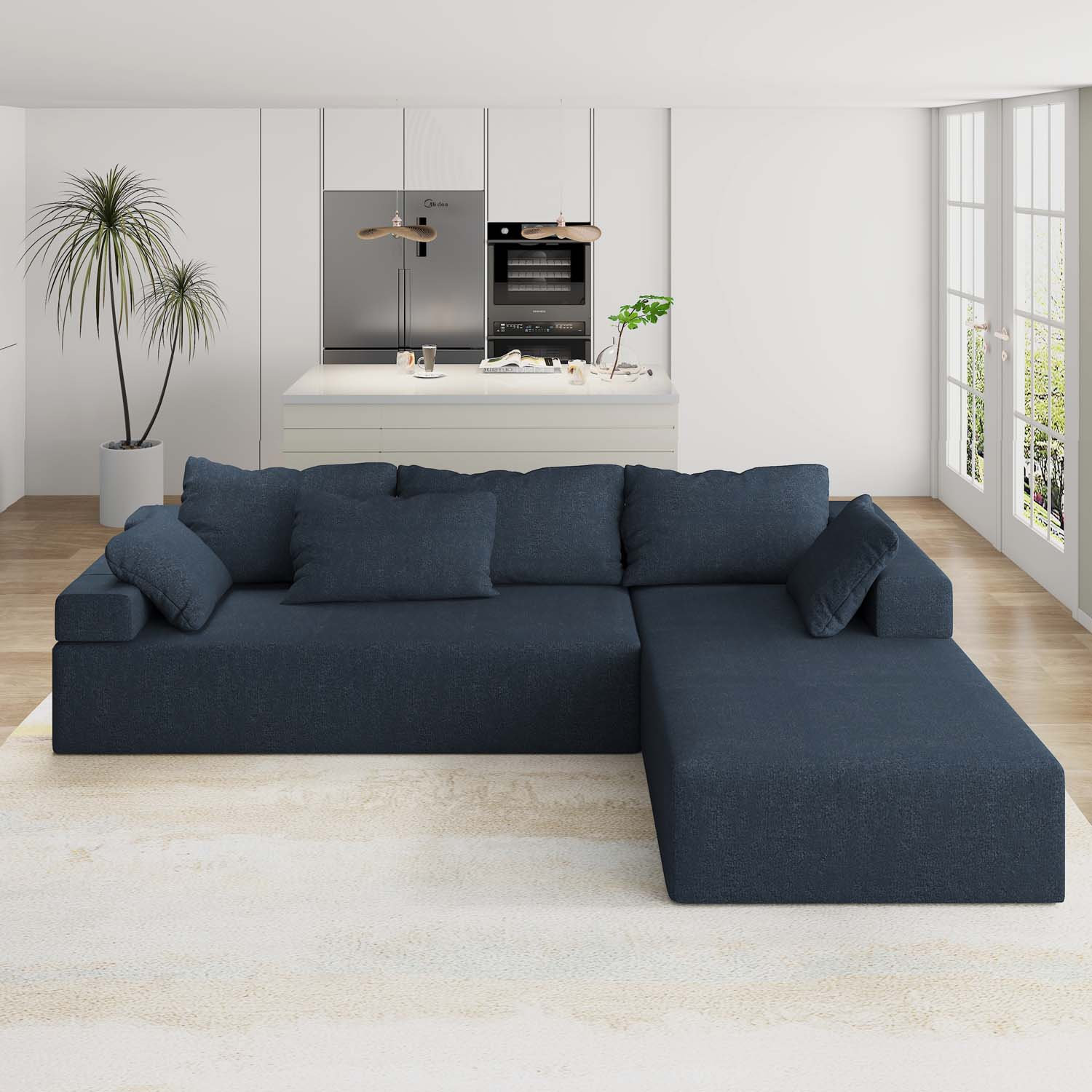 Latitude Run® Modern Upholstered Sectional Sofa Couch Set,Modular 108 ...