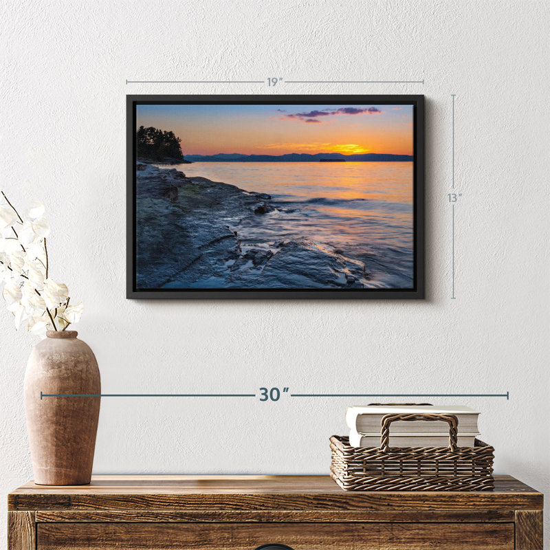 Impression sur toile Jeffers Serene Lake Champlain, H 13 po x l 19 po