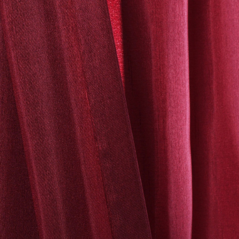 Curtain Pair, Merlot/Black