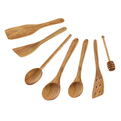 Ensemble d'ustensiles de cuisine en bois 7 pièces Cilio Toscana