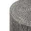 Porte-réservoir et table d'appoint en oxyde de magnésium 16 x 20 pouces, aspect gris, conception ronde, béton léger, sans assemblage pour les rassemblements de loisirs en plein air