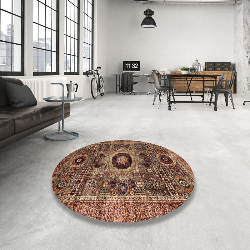 Abstract Indoor Rug, Round 7'