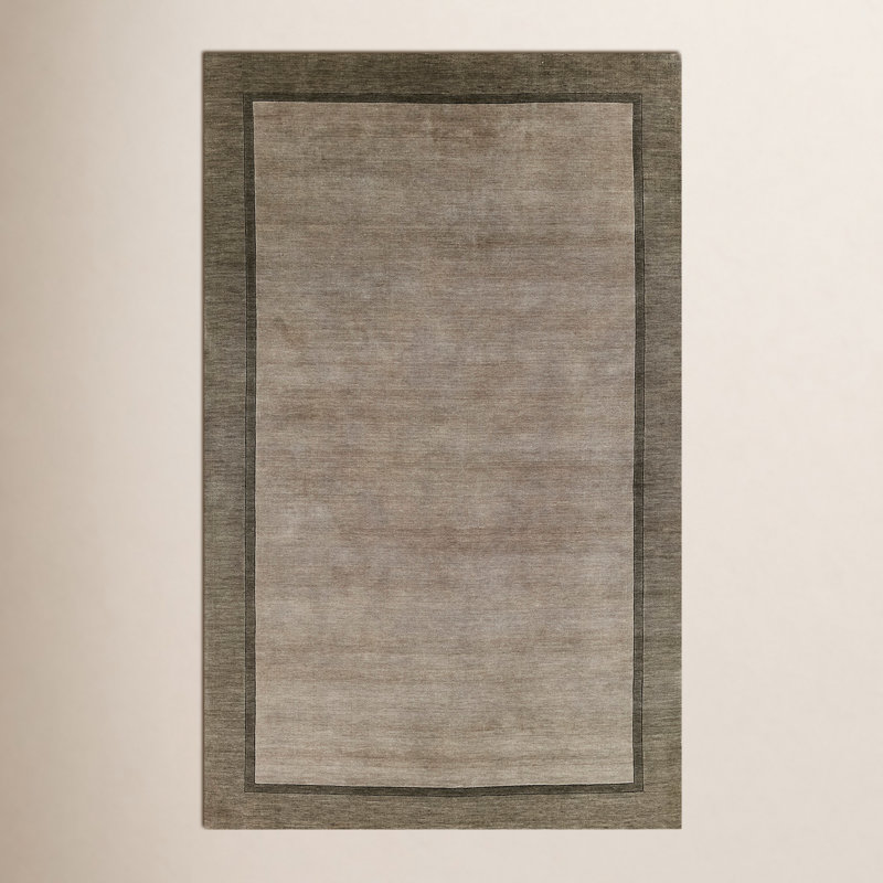 Beckton Wool Area Rug in Gray, Rectangle 8' x 10'