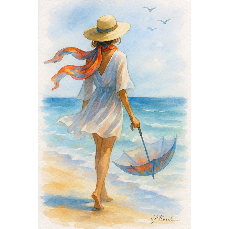 Seaside Serenity - Wrapped Canvas Wall Art, 48" H x 36" W