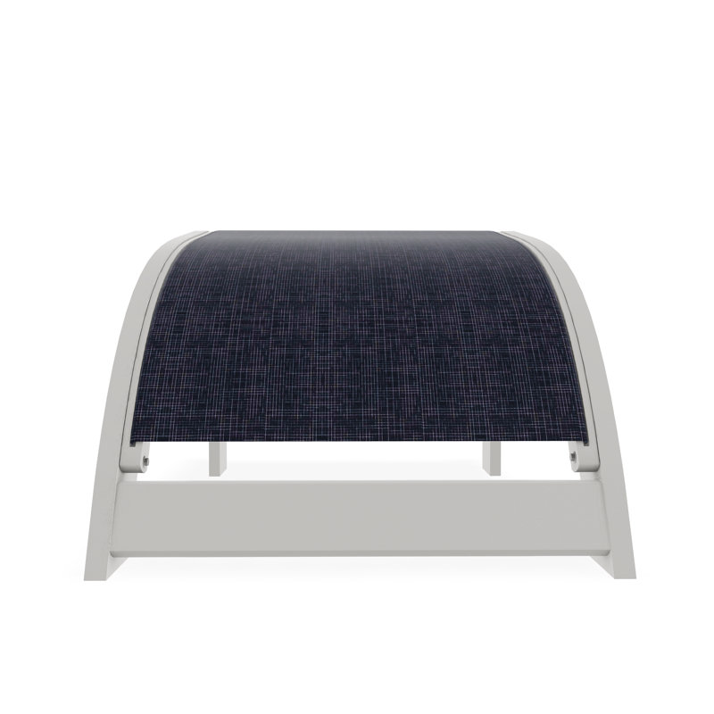 Repose-pieds Adirondack en polymère de qualité marine, Neige, Bleu marine Moments