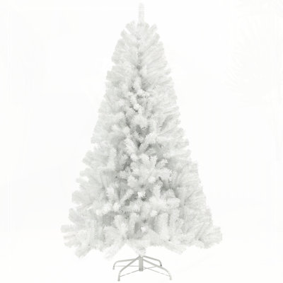 7.5ft Tall Artificial Christmas Tree, Unlit Xmas Tree with 1346 Branch Tips, Auto Open, Steel Base