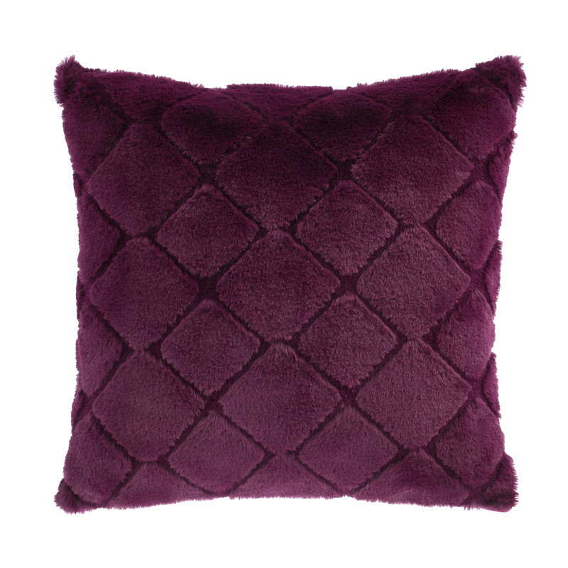Cosy Diamond Cushion with inner and Cover, Plum