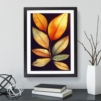 Pretty Leaves Art No.3 - Single Picture Frame Print