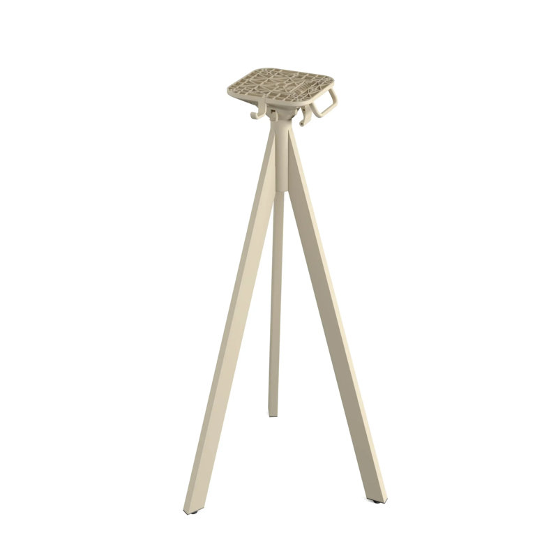 Fillmore Metal Folding Outdoor Bistro Table , cm W cm D, 108cm H x 40cm W x 40cm D, Sand