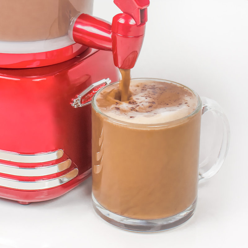 Nostalgia Retro Hot Chocolate Maker, Red, Red