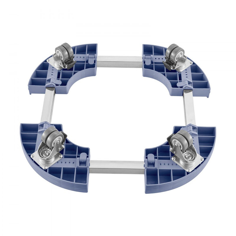Chariot rond à poubelle ajustable 15-22,8 po 400 lb, Bleu