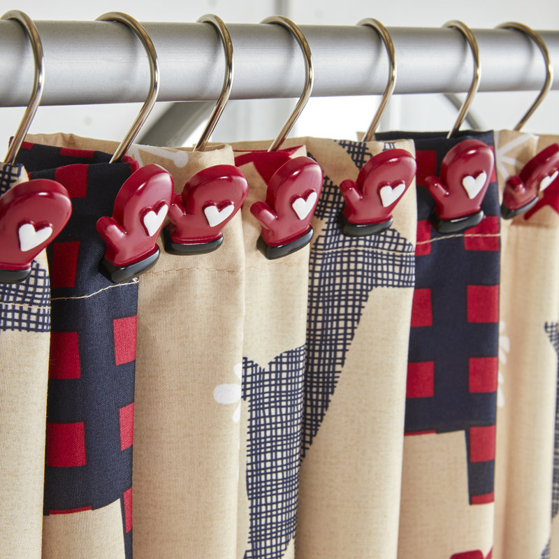Shower Curtain with Hooks Included
