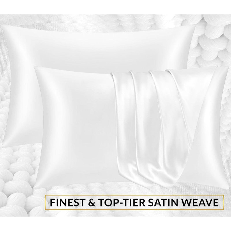 Satin Flatweave Pillowcase Case Pack, White
