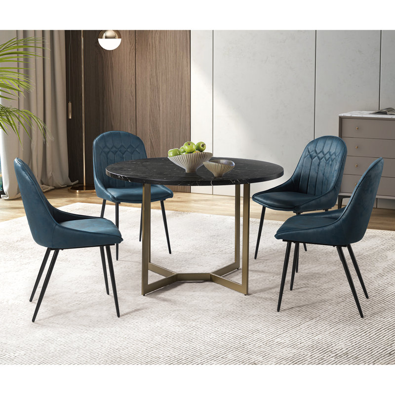 Ensemble repas pour 4 personnes Asiel, Blanc / gris, Beige / noir