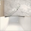 Porte de douche pivotante, cadre en aluminium, demi-cadre, film en verre trempé antidéflagrant de 1/4 po (6 mm), poignée en acier inoxydable-122115162