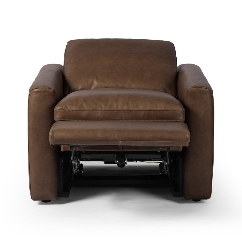 Tillery Recliner, Top Grain Leather, Sonoma Coco