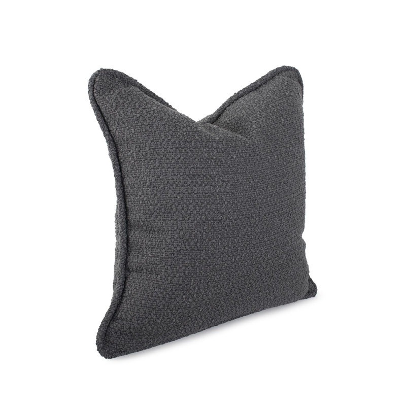 20 x 20 Pillow Barbet- Down Insert, Charcoal