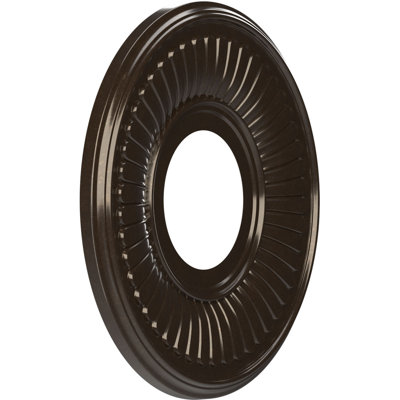 Médaillon de plafond en PVC thermoformé Berkshire de 10 po x P 3 1/2 po x P 3/4 po (convient aux auvents jusqu'à 4 1/2 po), brume rustique métallique universelle
