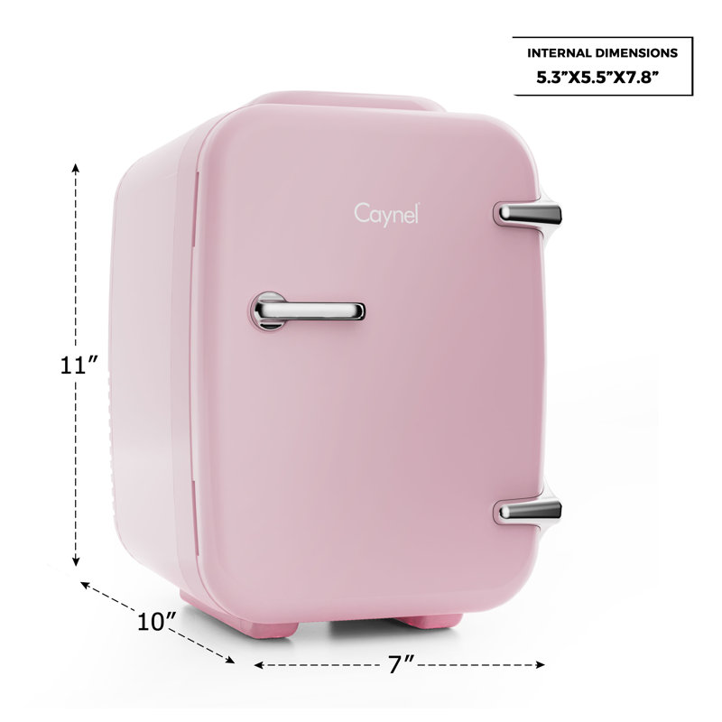 Mini réfrigérateur portatif thermoélectrique 4 litres, Rose