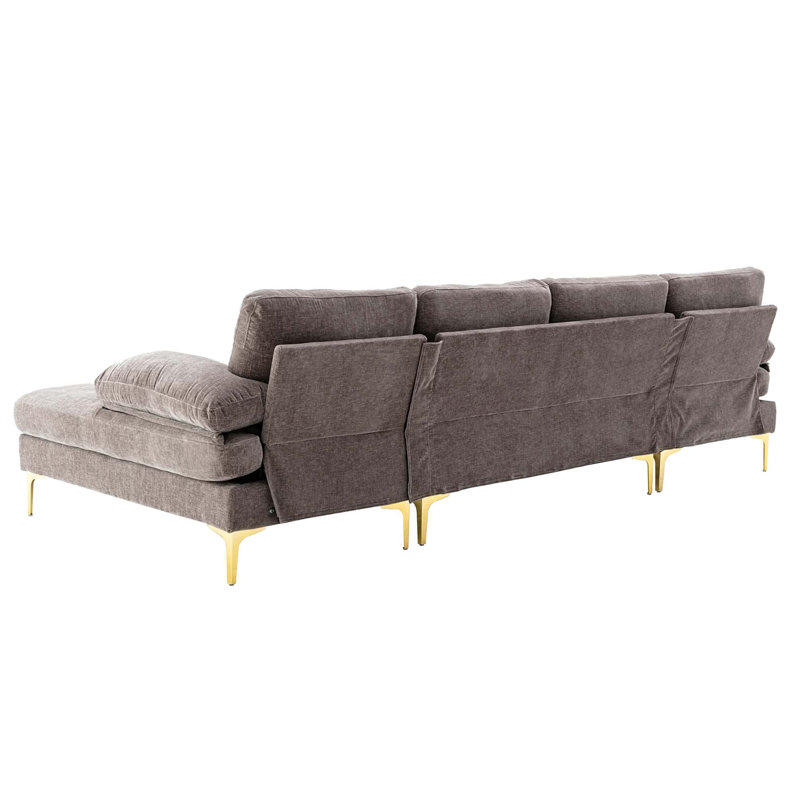 Canapé modulaire COOLMORE, 100% polyester gris