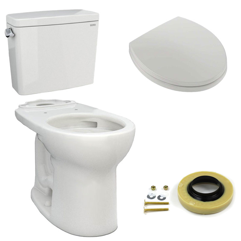 Drake® 1.6 Round Two-Piece Toilet (Seat Included), Colonial White