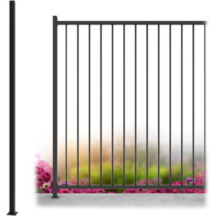 Ornamental Fence Post For Baluster Fence, End Post Ideal With Black Circular Balusters For Outdoor Fencing, Baluster Railing, & Metal Railing, Commercial & Residential Use