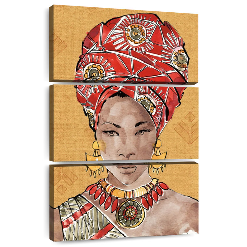 Flair africain IV chaud, H 32 po x l 20 po