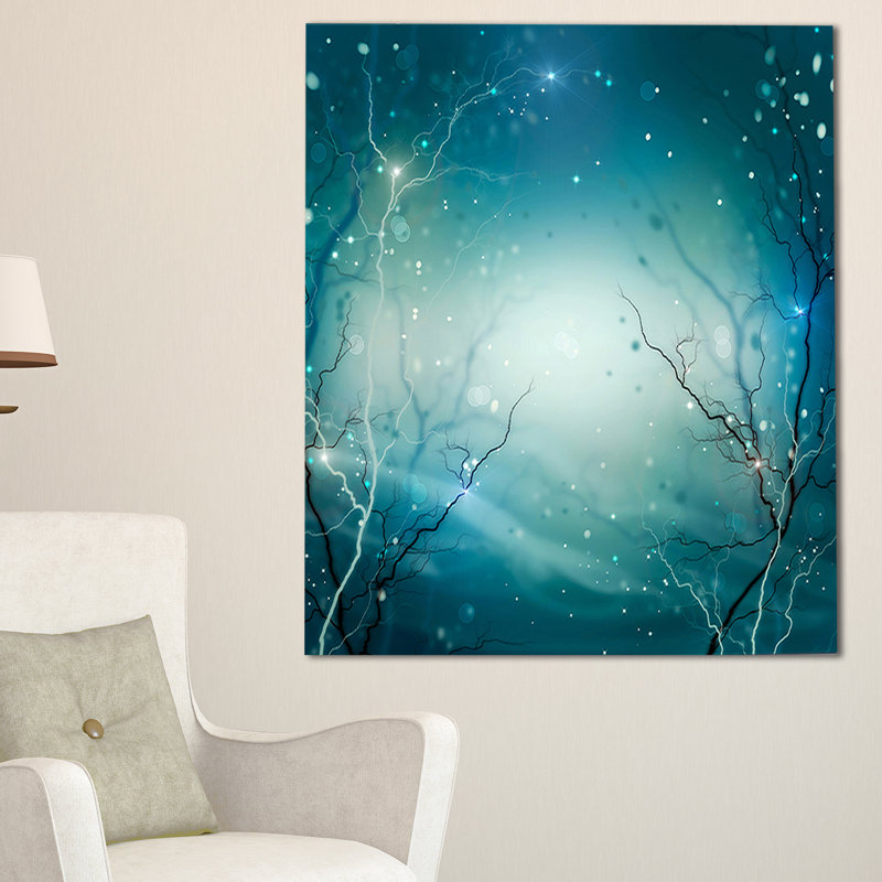« blue winter imaginaire forest », impression, H 20 po x l 12 po x P 1po, Toile tendue avec châssis