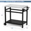 Chariot de table d'extérieur avec plateau en acier inoxydable et 3 tablettes -106000034-106000028