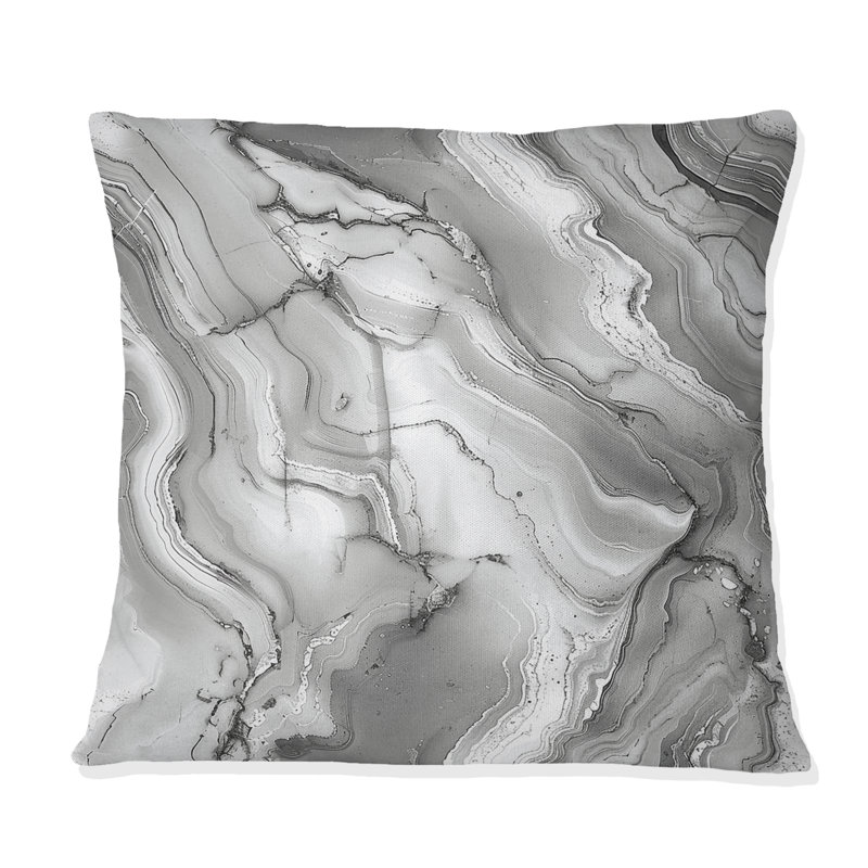 Coussin Grey Marble III - Traditional, H 18 po x l 18 po