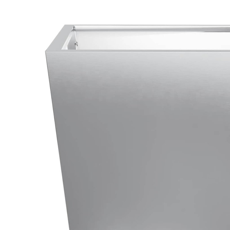 Asua Metal Planter Box, Galvanised Steel, 30cm H x 30cm W x 30cm D