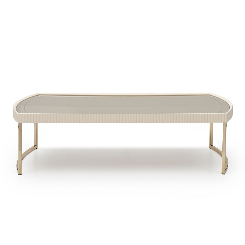 Lisbon Coffee Table, Matte Cream