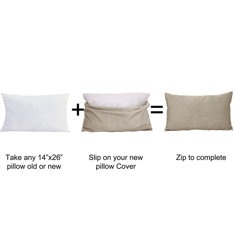 Milliken Reversible Pillow Cover, Oatmeal