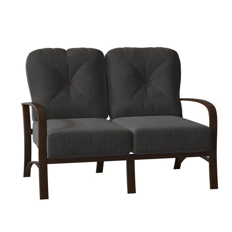 Causeuse Fremont, Brun châtaigne, Impact Vapor gris Sunbrella®