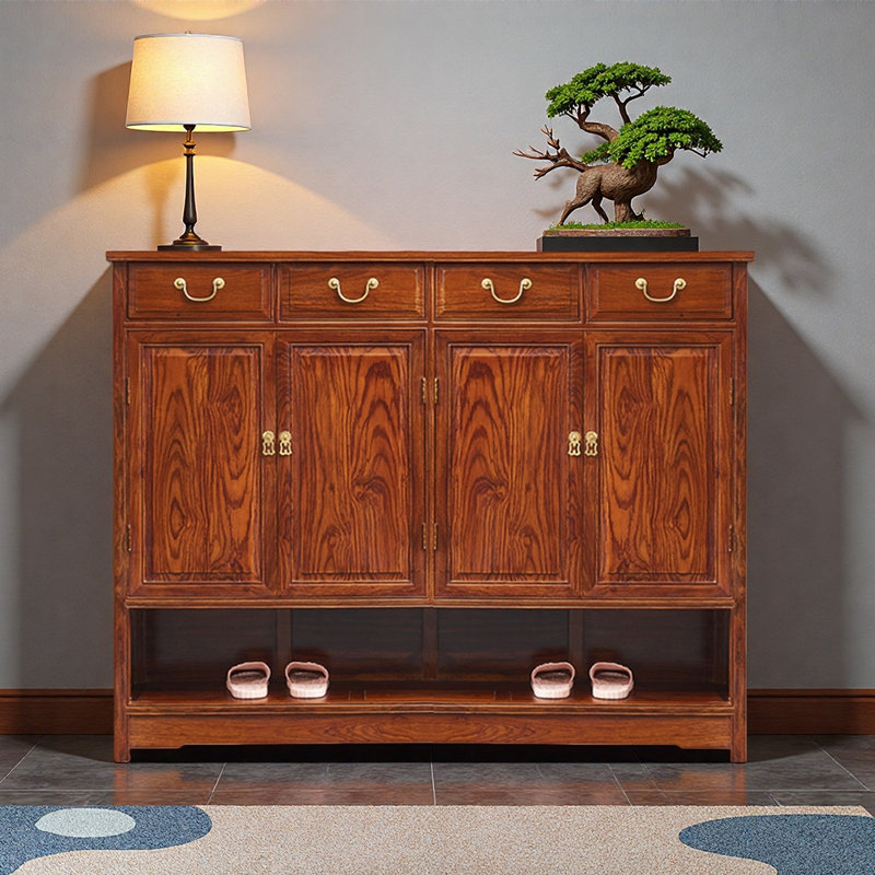 Classic solid wood storage shoe cabinet