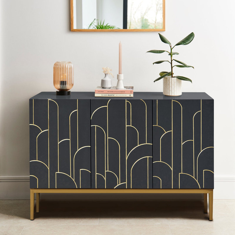 Heathfield Sideboard, 81 cm H x 120 cm W x 40 cm D, Smoke Grey 