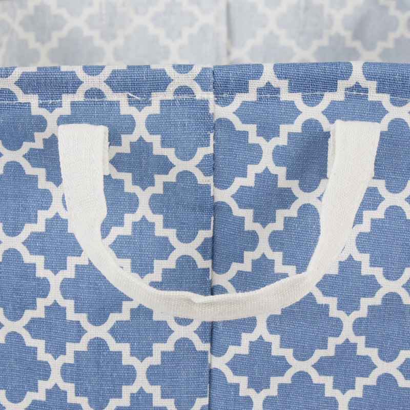 Fabric Laundry Hamper with Handles, French Blue