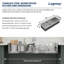 Évier de cuisine encastré à simple cuve 45 po x 22 po en acier inoxydable de calibre 16 avec planche à découper et bol à mélanger en acier inoxydable-124950281