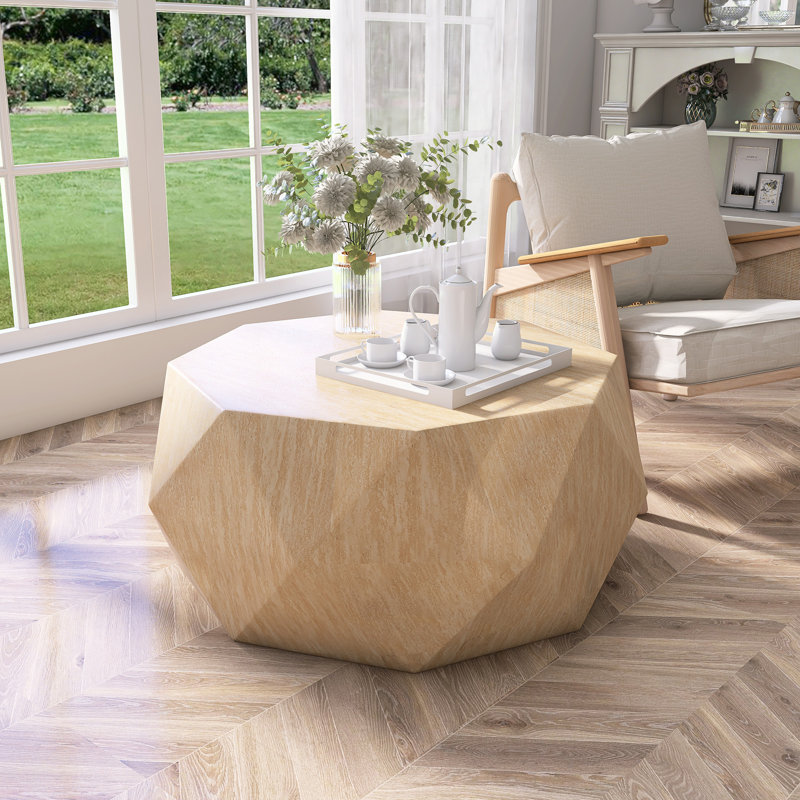 Modern Farmhouse Drum Coffee Table