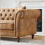 Ensemble de canapés en tissu Chesterfield ‌tech à 3 places et 2 places, canapé à accoudoirs roulés en tissu High-Tech, canapé Mid-Century rembourré, canapé 3 + 2 places pour salon, bureau, appartement, brun-1254148576