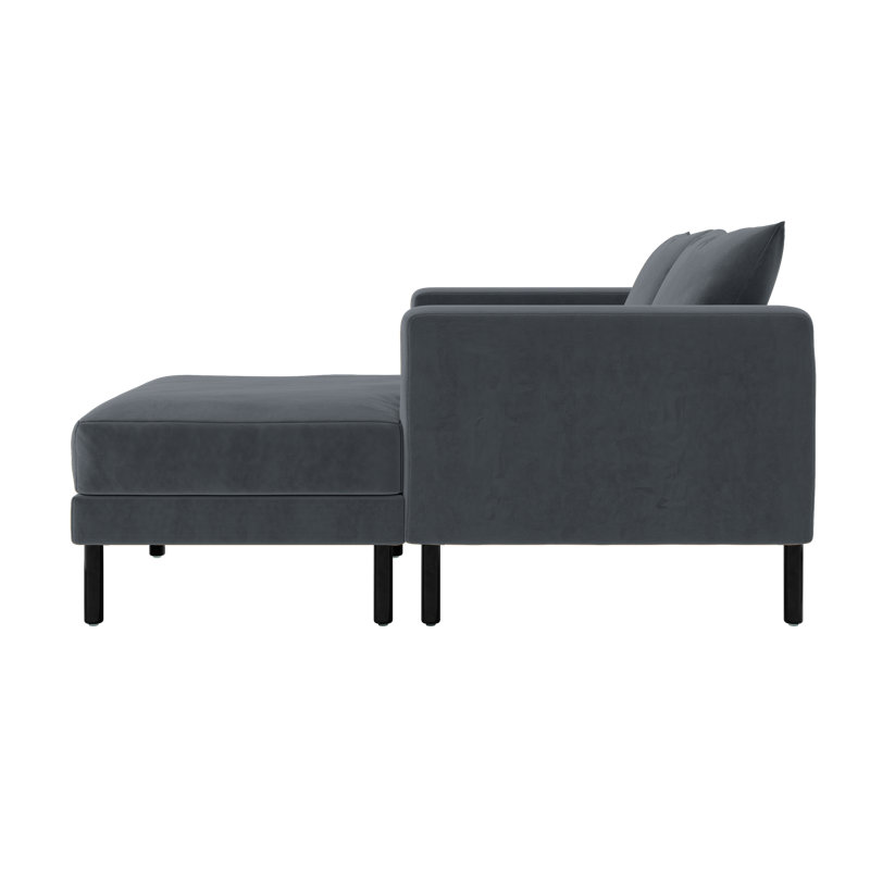 Canapé modulaire Essential, Ash Recycled Velvet, Metal